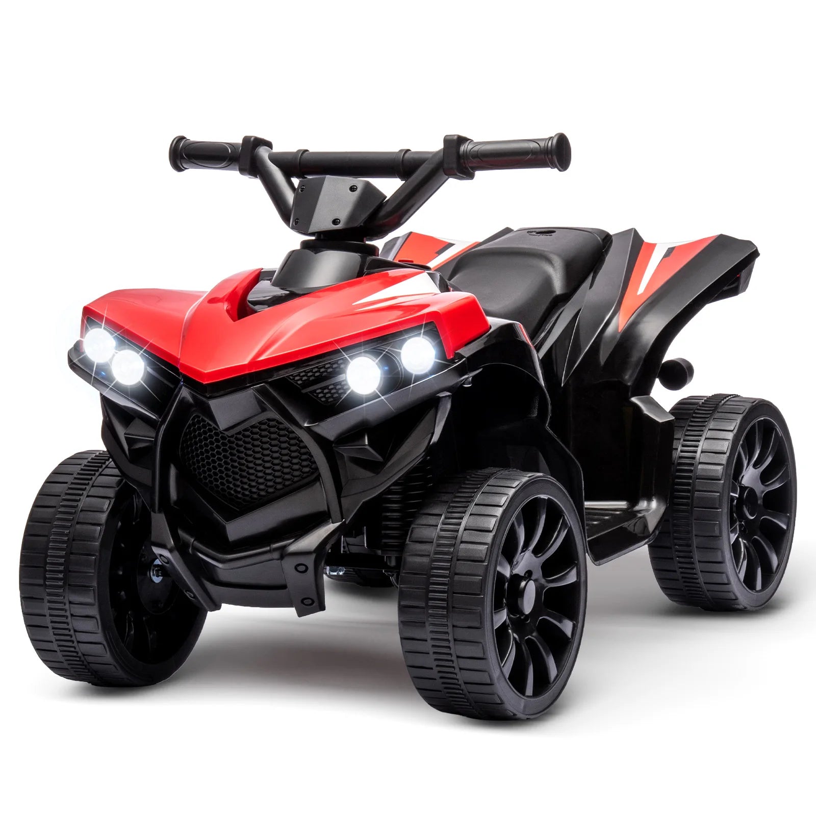 6V Battery Powered Kids Electric ATV, Ride On Toys 4-Wheeler Quad for Boys and Girls, 1.8MPH Max Speed, Treaded Tires,Rubber Handles, Push-Button Accelerator