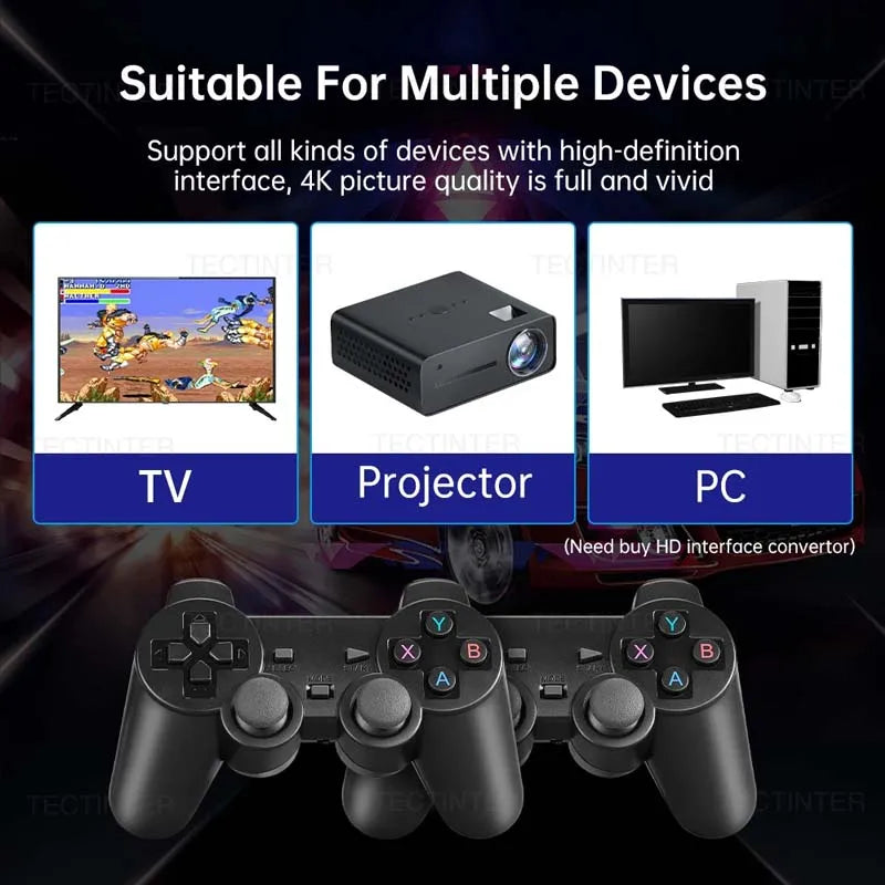 Video Game Console Built-in 20000 Games Wireless Controller TV Game Stick 4K