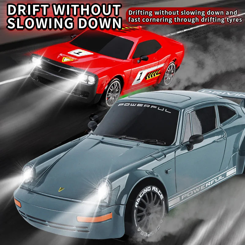 KF27 1:20 RC Drift Car With LED Light 4WD Radio Remote Control Vehical Professional 4x4 Racing High Speed Toy for Kids Best Gift