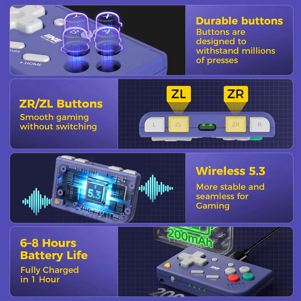 Retro Mini Gamepad for Nintendo Switch 2/1 iOS Android PC Tablet IINE Portable Controller E-book PPT Page-turining Ananke Gen 2