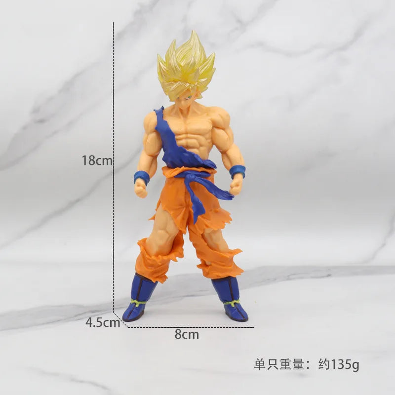 Anime Dragon Ball Z Super Saiyan Model Son Goku Scene PVC Action Figure 18cm Statue Collectible Toy Action Model Doll Kids Gifts