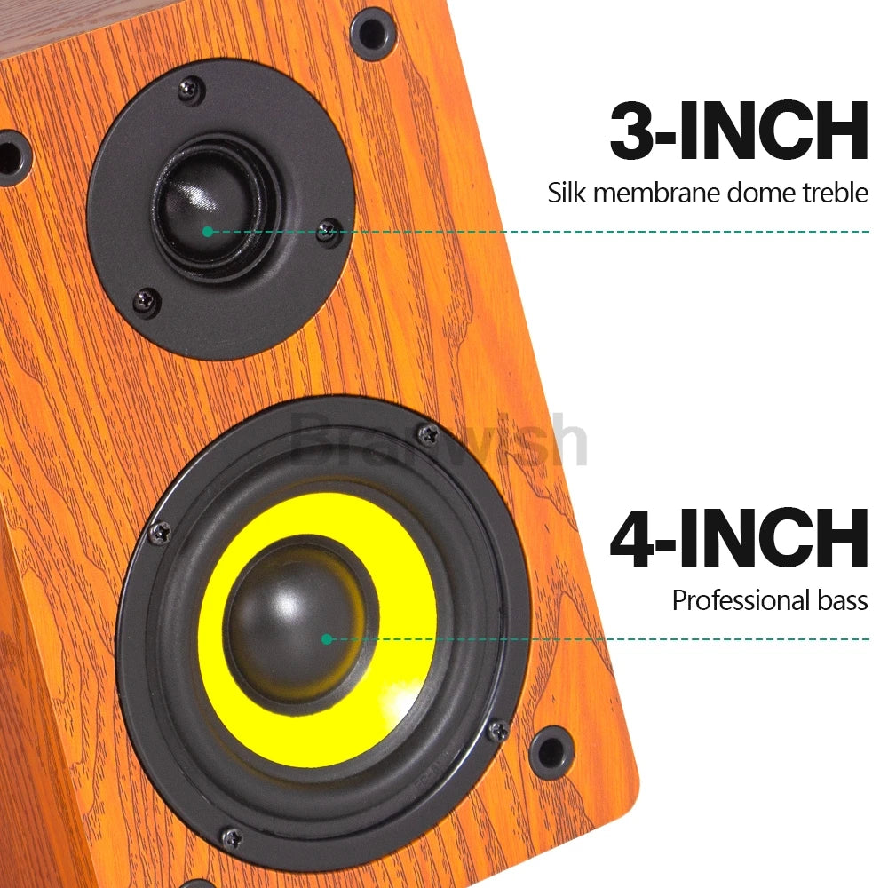 120W High-power High-fidelity Speaker Home HIFI Fever Passive Audio Home Theater Bookshelf Desktop Surround 4 Inch Speakers