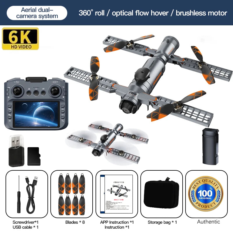 8K HD Dual Camera GPS Obstacle Avoidance 2026 E88 Plus Mini Foldable Drones Brushless Motor RC Quadcopter Toys Gifts For Xiaomi