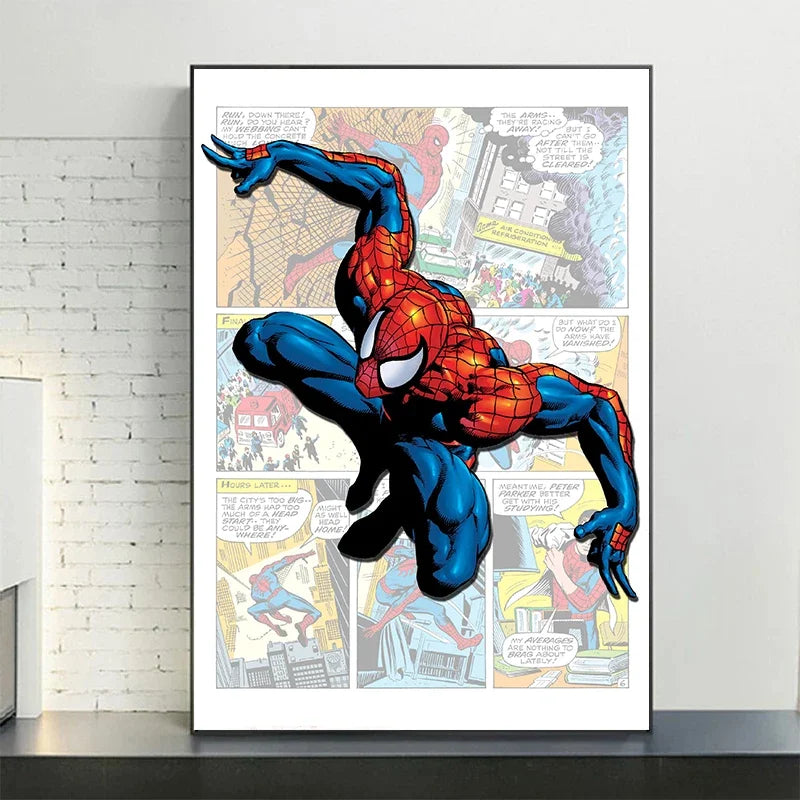 Comic Superhero Posters Set Canvas Painting Super Hero Prints Wall Art Picture Kids Room Decor