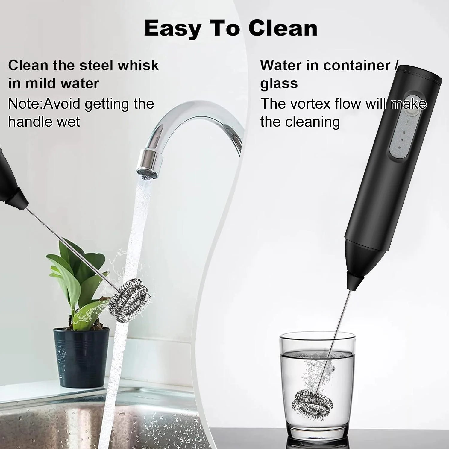 Whip up frothy drinks with ease using this mini milk frother, equipped with USB rechargeability, 3 speeds, and a convenient electric handle for blending coffee, eggs, and more!