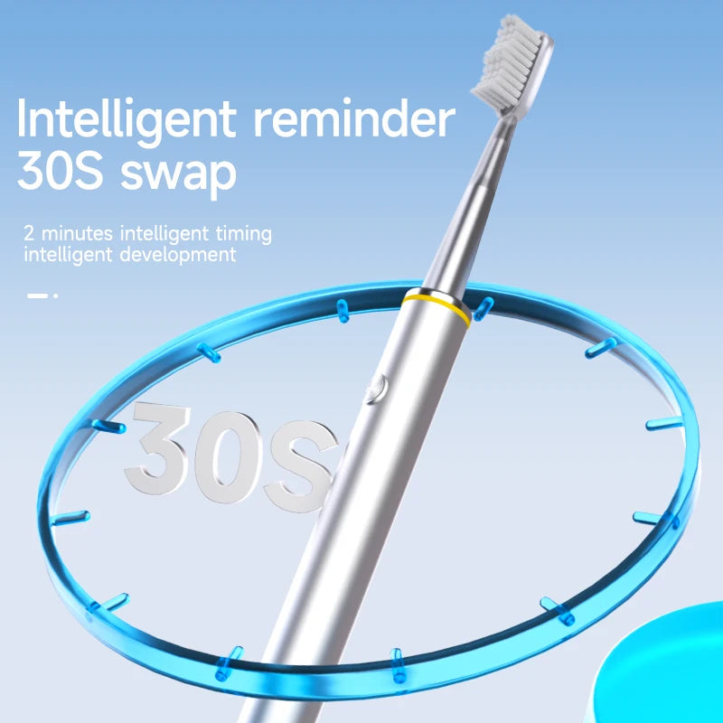 Experience precise cleaning with this electric toothbrush featuring a slim, specially designed brush head for gentle and effective oral care!