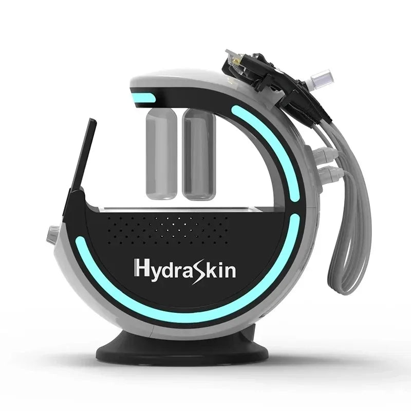 Revitalize your skin with the Hydra Dermabrasion H2O2 machine, combining skin-cleansing facial oxygenation, Aqua Peel exfoliation, RF technology for wrinkle removal, and advanced skin care for a refreshed and radiant complexion!