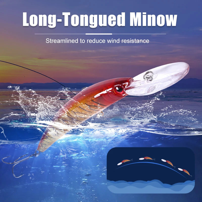 1pcs 15cm 15g  Deep Diving Jerkbait Artificial Hard Bait Fishing Wobblers Minnow Lure for Bass Pike Carp Fishing  Tackle