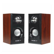 Wooden speakers USB Powered 3.5MM audio jack Surround Sound Wooden Wired Loudspeakers Computer Speakers for Laptop Smartphones