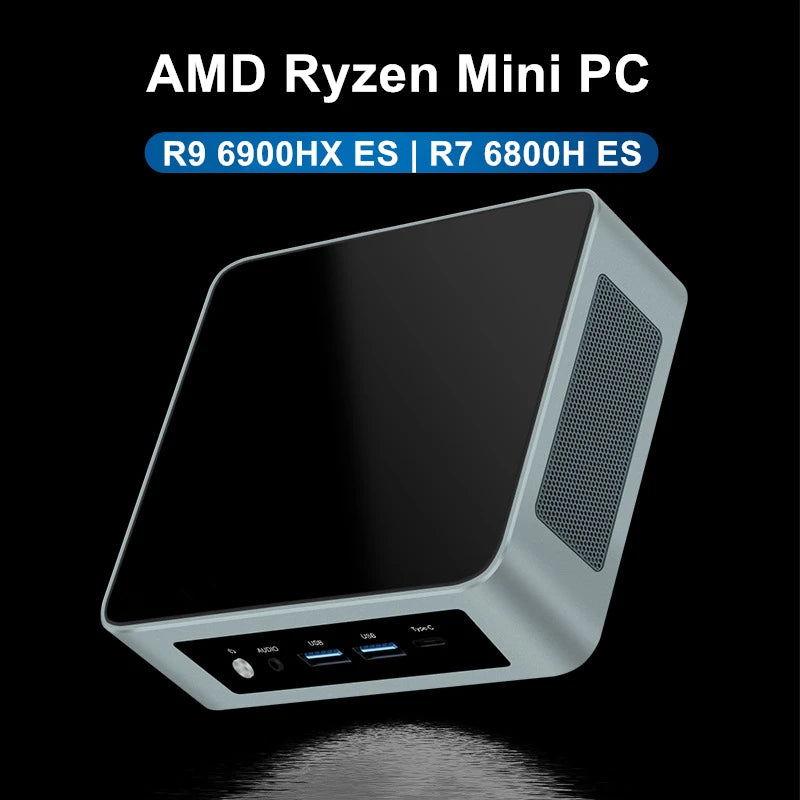 AMD Mini PC Gamer Ryzen 9 6900HX Ryzen 7 6800H ES 2xDDR5 2xLAN 2.5G NVMe USB4 WiFi6E Windows 11 Pro Desktop Mini Gaming Computer