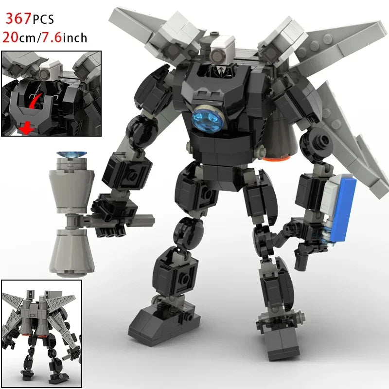 Moc Skibidi Toilet Action Figures Model Building Blocks Camerman Titan Speakerman Surveillance Man TVMan Boys Toys For Kids Gift