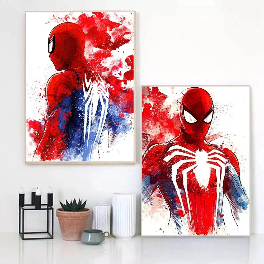 1pc Frameless Canvas Painting SpiderMan Marvel Movie Style Wall Art Posters Superhero Home Decor Canvas Painting Mural Prints