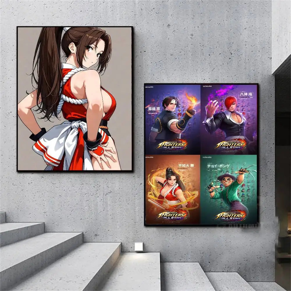 Game T-The King Of Fighters Poster High-definition Art Sticker Self Adhesive Waterproof Home Decoration