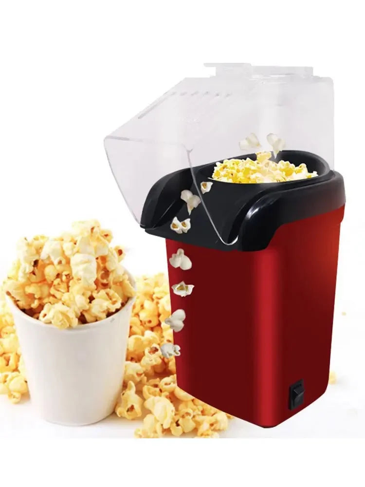 Indulge in quick and tasty snacks at home with this premium electric popcorn maker. The mini hot air corn popper features fast heating and a stylish design, making it perfect for convenient and delicious popcorn treats!
