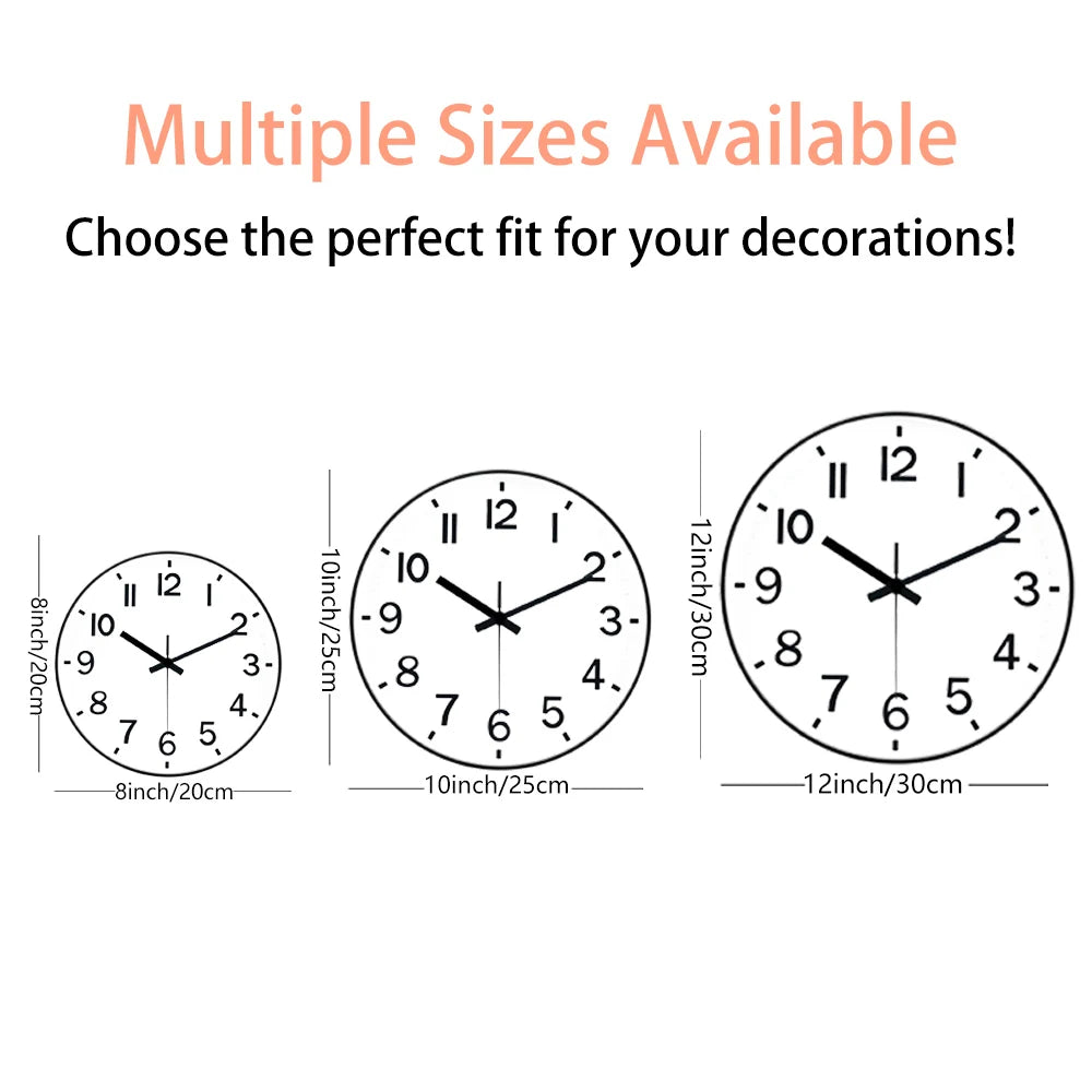 Green Leaf Art Wall Clock Silent Non-Ticking Modern Minimalist Easy to Read Clock for Living Room Bedroom Home Decor
