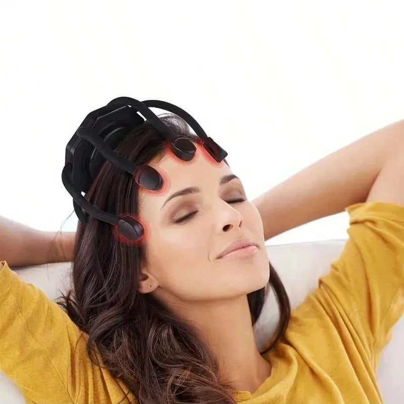 Cordless Electric Scalp Massager,360 Degree Head Massager With 8 Finger Tips, Deep Relaxing And Stress Relief, Holiday Gift