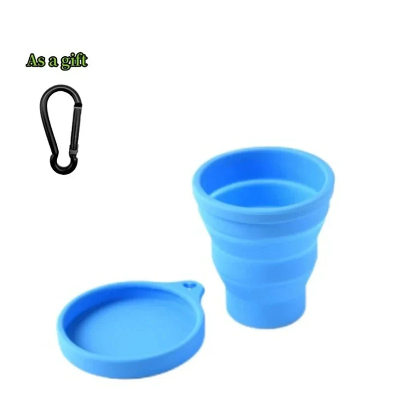 Outdoors Silicone Folding Cup with Hanging Hole Creative Water Travel Portable Washing Fashion Travel Silicone