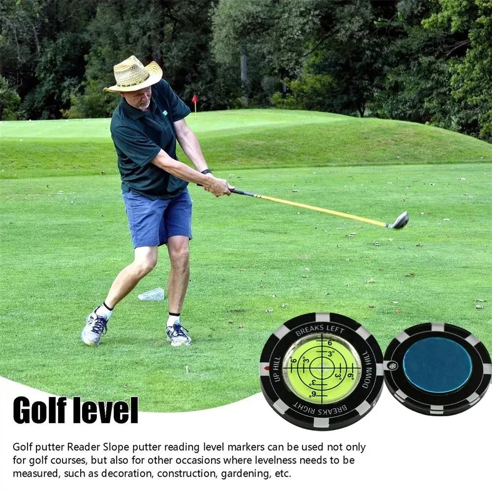 Golf Putt Ball Marker High Precision Round Green Reader Golfing Putting Aid Slope Reader 1PC