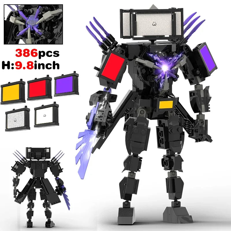 Moc Skibidi Toilet Action Figures Model Building Blocks Camerman Titan Speakerman Surveillance Man TVMan Boys Toys For Kids Gift