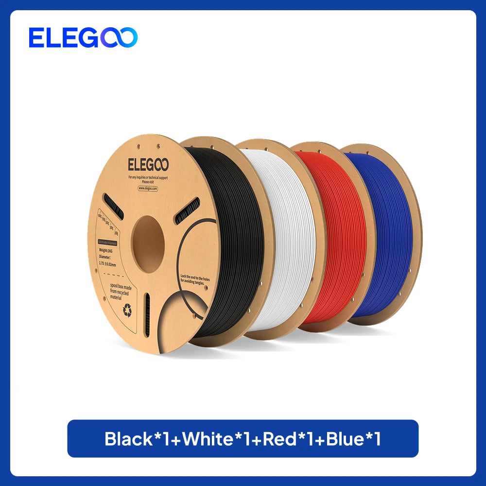 ELEGOO 1.75mm PLA Filament 1kg Plastic 3D PLA for 3D Printer Consumables Material for FDM 3D Printer NEPTUNE 3 PRO