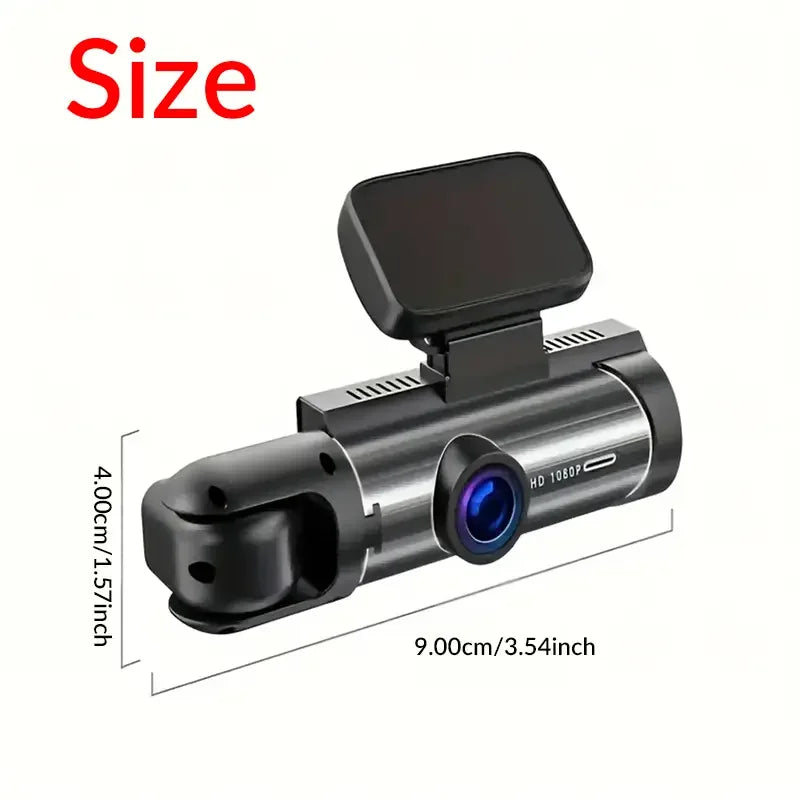 Dash Cam 3.16 Inch 3 Lens Dash Cam, Front Built-in Rear Camera, G Sensor HD Night Vision Wide Angle Car DVR, With 32GB SD Card
