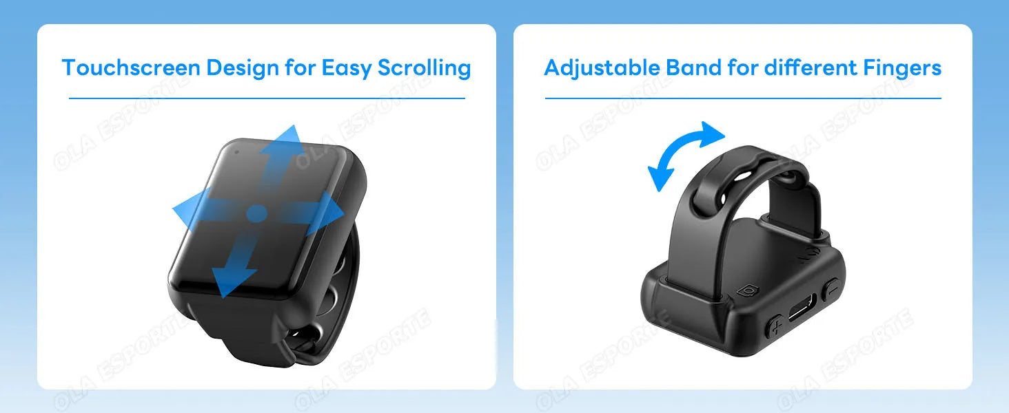 Multifunctional Ring Remote Control Smart Ring Video Camera control, Document remote control,Smartring Men Women for Android IOS