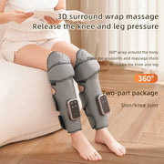 Wireless Knee Calf Massager Heated Air Pressure 360° Wrap Portable Leg Massage Device for Cold Legs Joints Muscles Relaxation