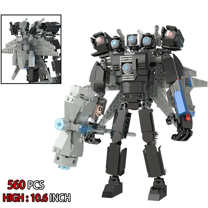 Moc Skibidi Toilet Action Figures Model Building Blocks Camerman Titan Speakerman Surveillance Man TVMan Boys Toys For Kids Gift