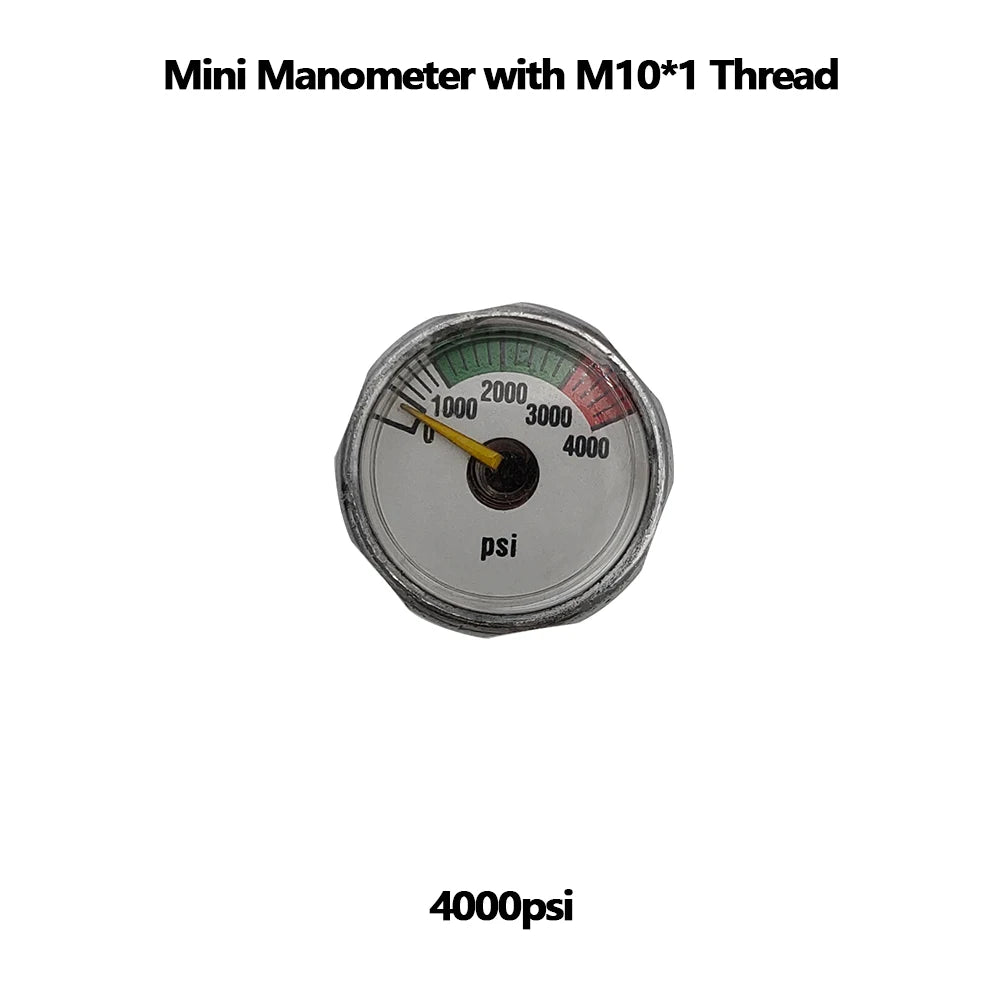 M10*1 HPA Mini Micro Pressure Gauge Manometer Small Profile 600/3500/4000/4500/6000 PSI 250/350 BAR