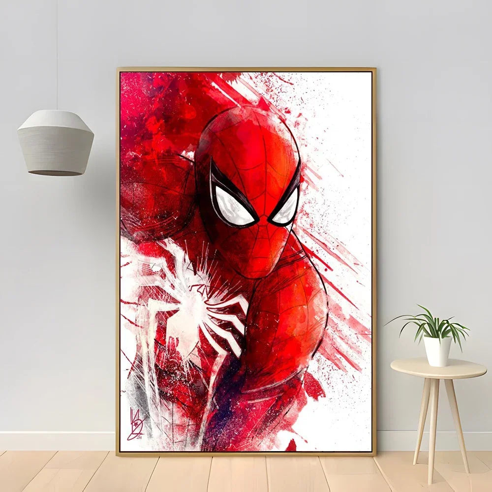 1pc Frameless Canvas Painting SpiderMan Marvel Movie Style Wall Art Posters Superhero Home Decor Canvas Painting Mural Prints
