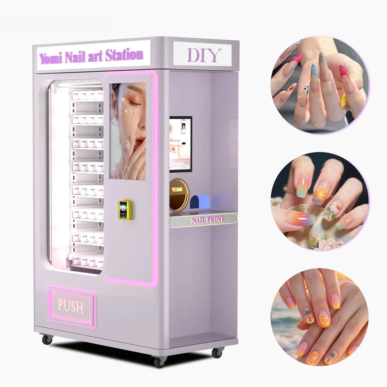 3D Smart Nails Printer Vending Machine Self Service Nail Art Machine With Automatic Nail Printer Machine