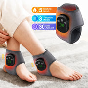Cordless Heating Ankle Wrist Brace Vibration Massager Electric Hot Compress Massage Ankle Guard Wristband Hand Foot Protector