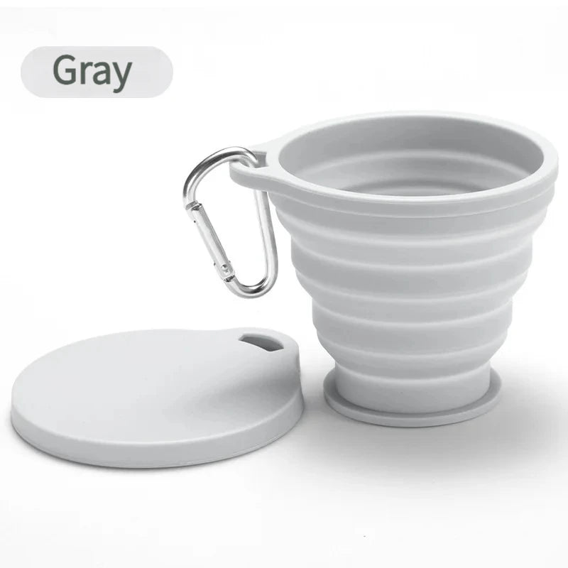 Outdoors Silicone Folding Cup with Hanging Hole Creative Water Travel Portable Washing Fashion Travel Silicone
