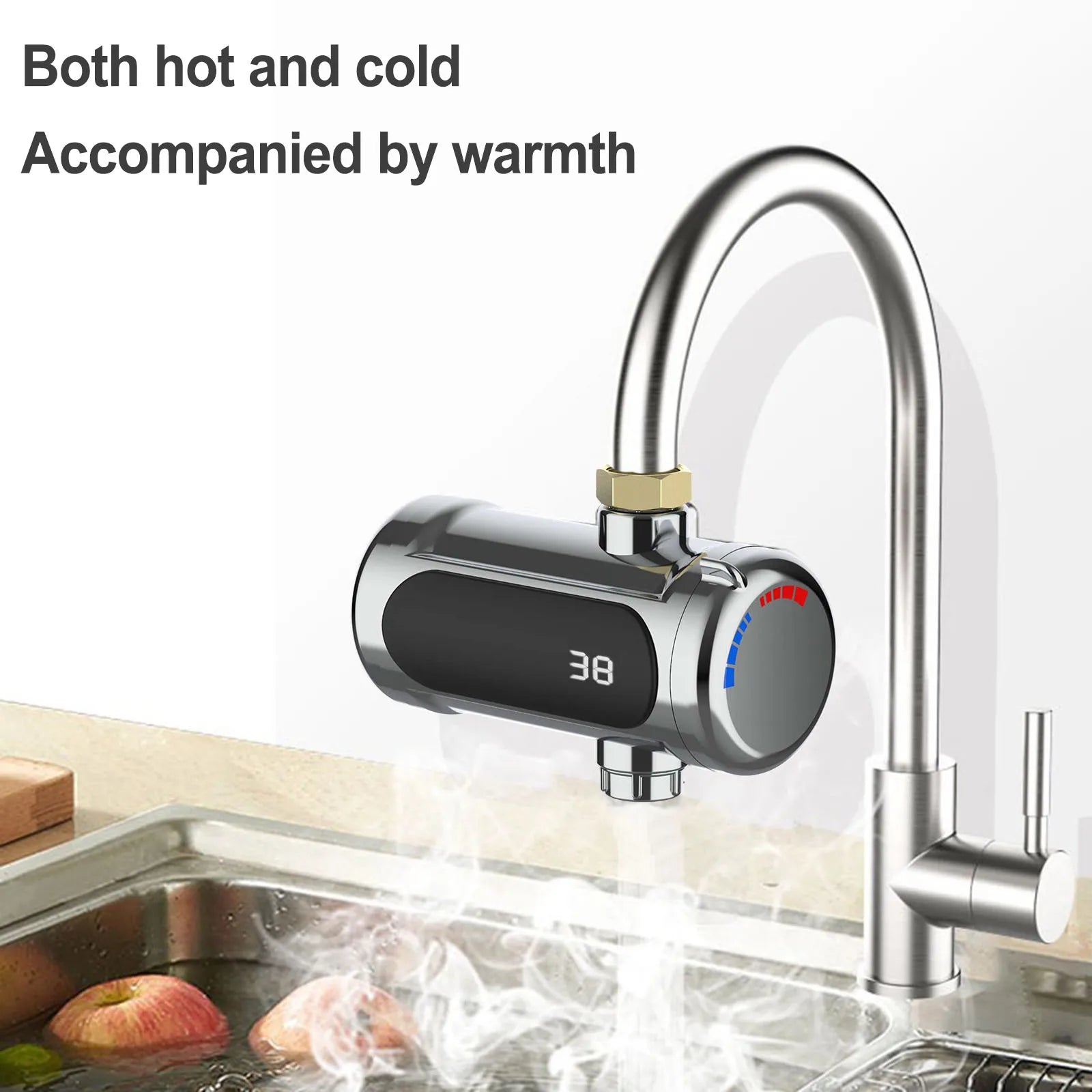 Experience instant hot water with this efficient water tap featuring an instantaneous heater and LED temperature display—saving energy while keeping you comfortable!