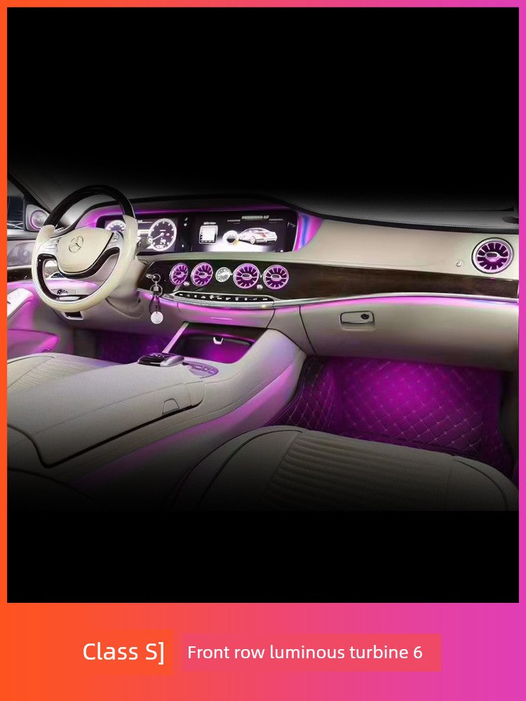 24 Mercedes-Benz E300L Luminous Turbine Air Outlet Ambience Light E260l Luminous Cover Ambience Light Rotate Treble