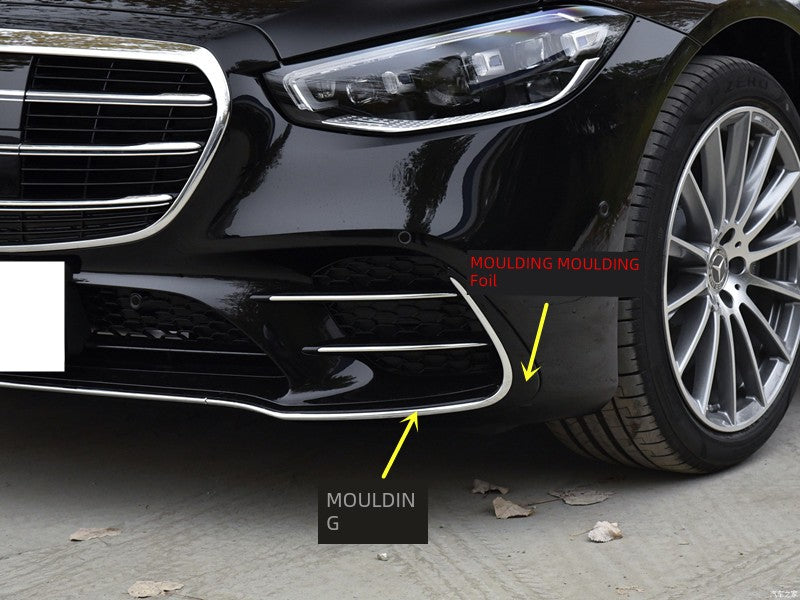 Applicable to Mercedes-Benz S-Class W223 Front Bumper S450ls500ls400 Front Bumper Highlight Strip Trim Electroplating Strip Front Lip Highlight Strip