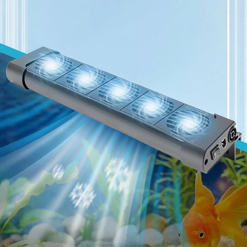Fish Tank Cooling Fan 135° Rotation Aquarium Cooling Heat Dissipation Cooling Fan Cool Down Temperature 13mm Tank Thickness