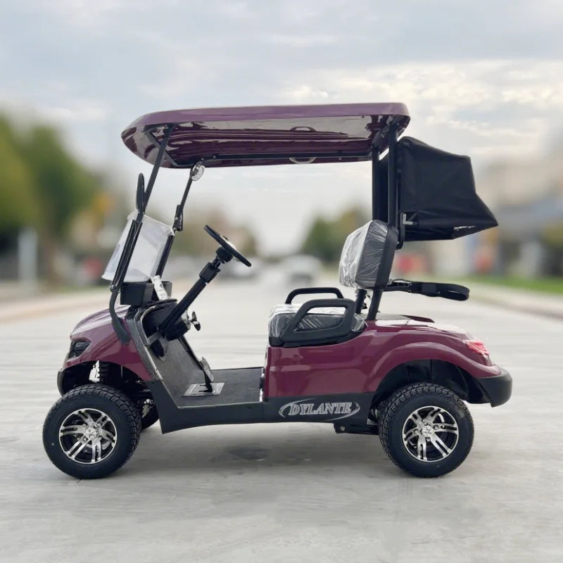 2 4 Seater Low Speed Car 4 Wheel Club Car 4kw Drive Push Type 72v Lithium Battery Electric Street Legal Golf Cart For Sale