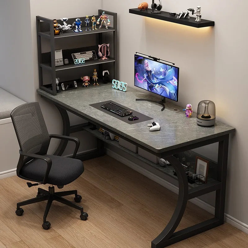 Gaming table Household desktop computer table with shelves Office table and chair Simple desk Bedroom learning writing table