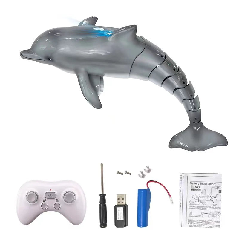 RC Shark Remote Control whale Spray Water Kids robot toy Radio Controlled Boats swimming pool Toys for boys Children Kid