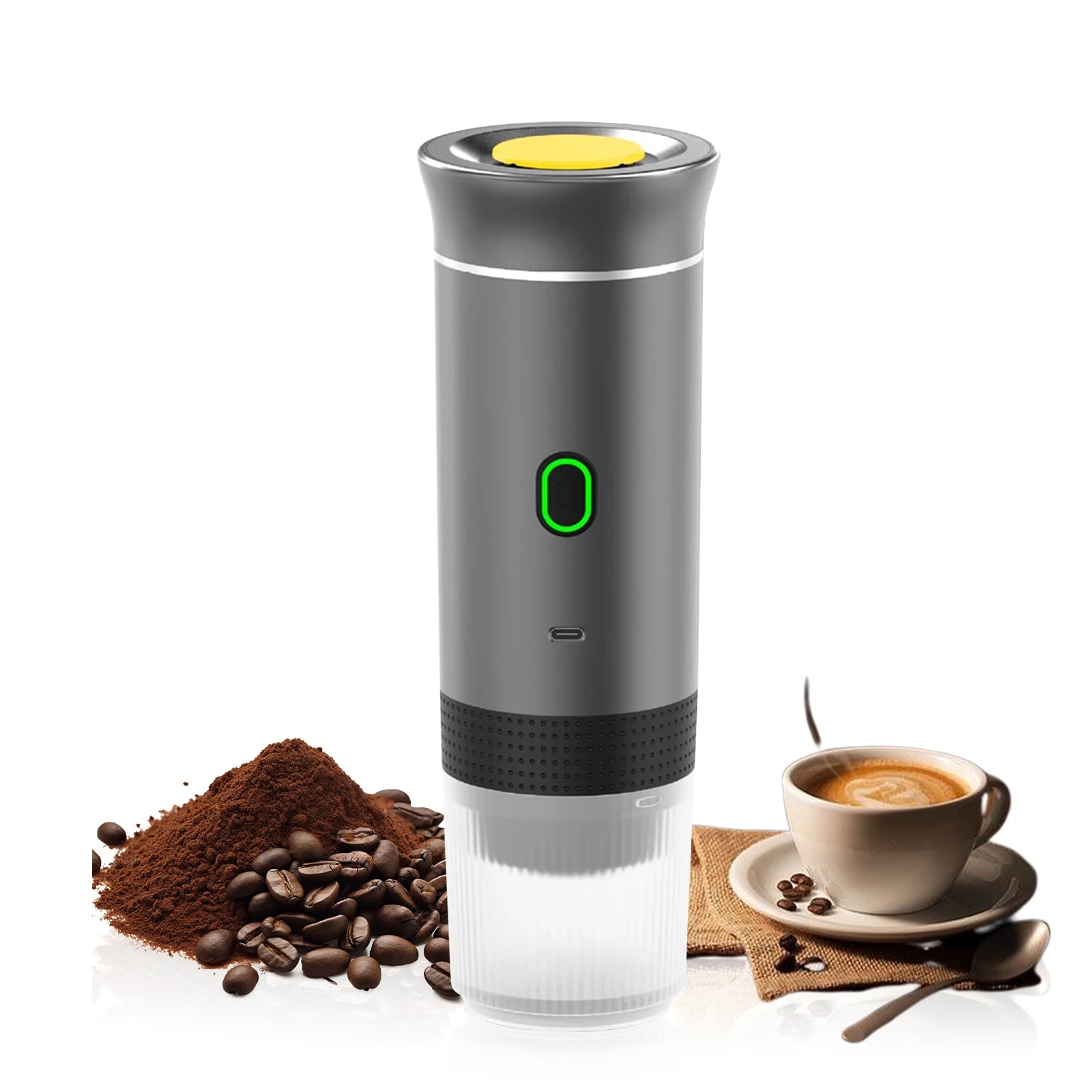 3-in-1 Wireless Electric Portable Espresso Coffee Machine for Car & Home Camping Coffee Maker Capsule Powder Travel Coffee Maker