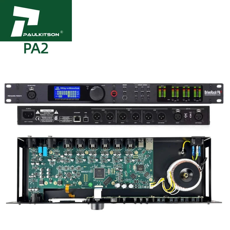 PA2/VENU360 2 Input 6 Output Stage Audio Processor Original Software Audio DriverRack PA2 Professional Speaker Audio Equipment