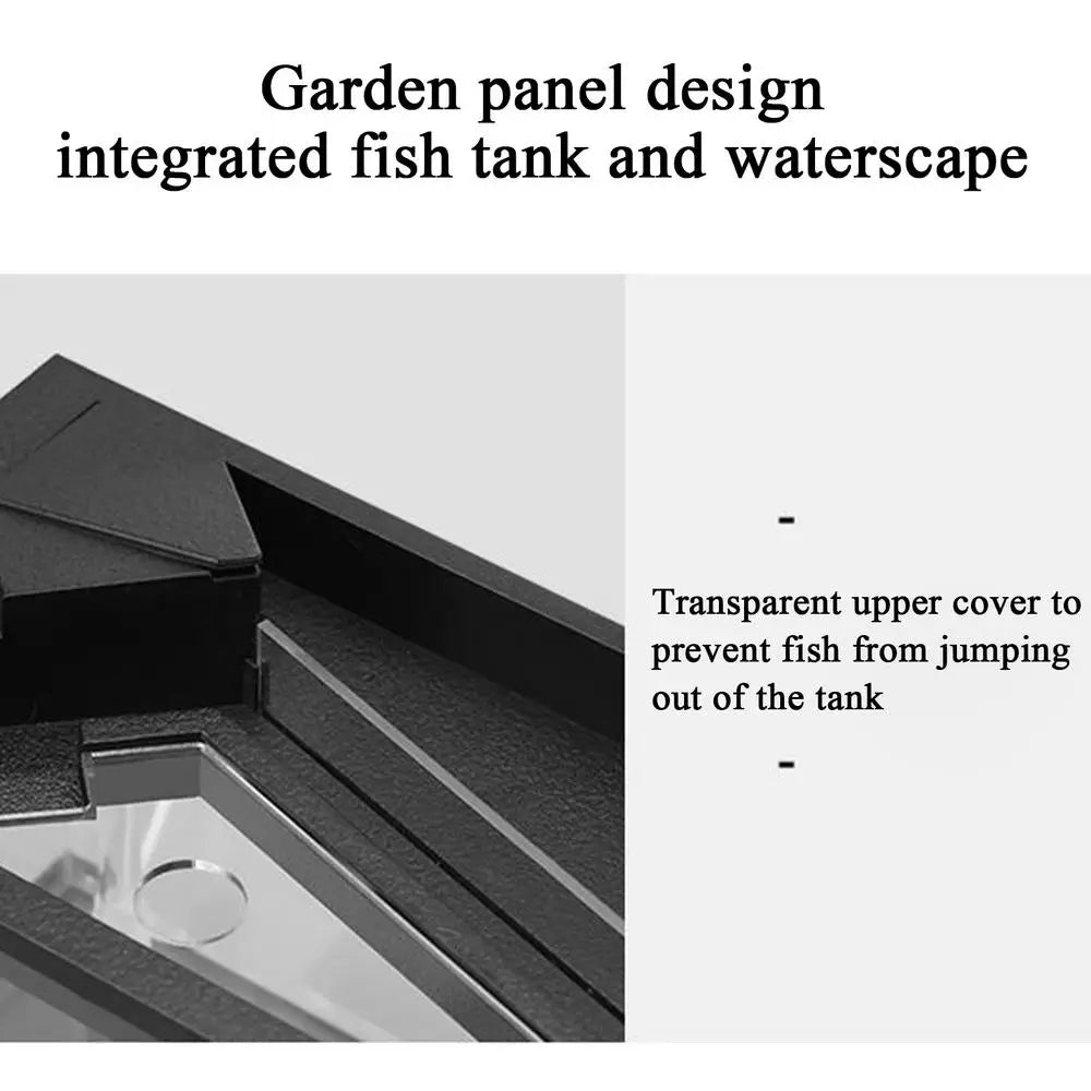 Small Fish Tank Acrylic Clear Desk Aquarium with Filter Fish Tank Starter Kits with Air Pump for Tabletop Living Room Studio Dec