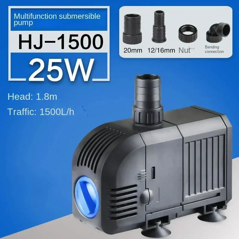 Fish Tank Quiet Frequency Circulating Filtration Pump 7/8/20/25/35/45/55W Multi-Function Submersible Aquarium Water Pond Pumps