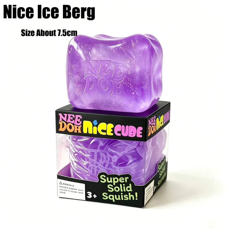 Needoh Nice Berg Giant Cube Sensory Toys Transparent Maltose Filler Hand Squeeze Soft Slow Rebound Vent Stress Reliever Desk Toy