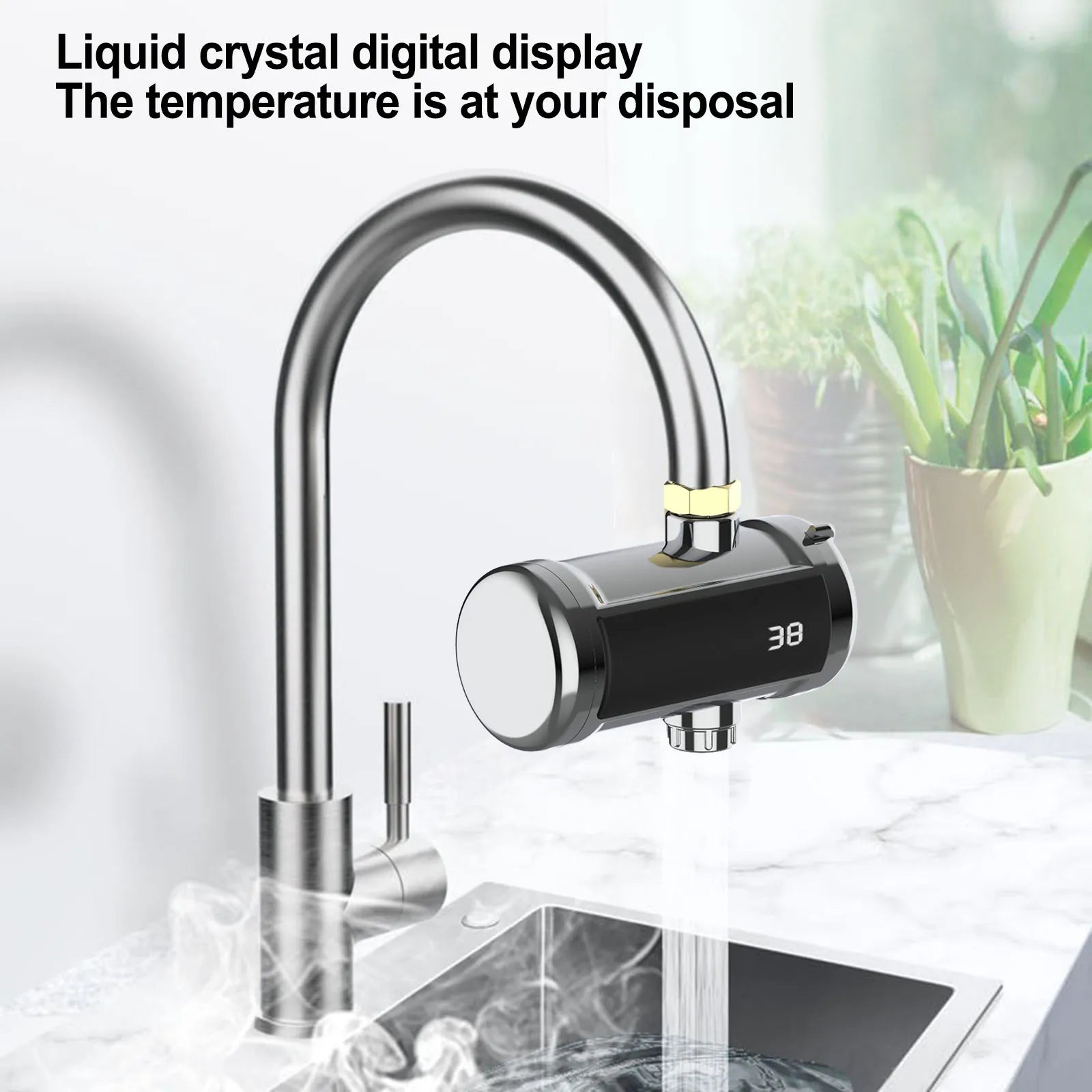 Experience instant hot water with this efficient water tap featuring an instantaneous heater and LED temperature display—saving energy while keeping you comfortable!