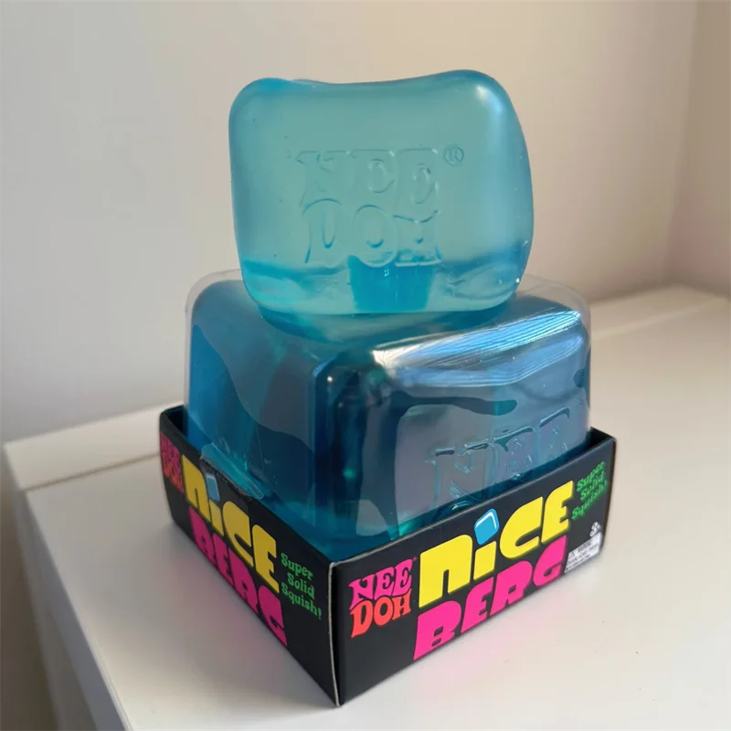 Needoh Nice Berg Giant Cube Sensory Toys Transparent Maltose Filler Hand Squeeze Soft Slow Rebound Vent Stress Reliever Desk Toy