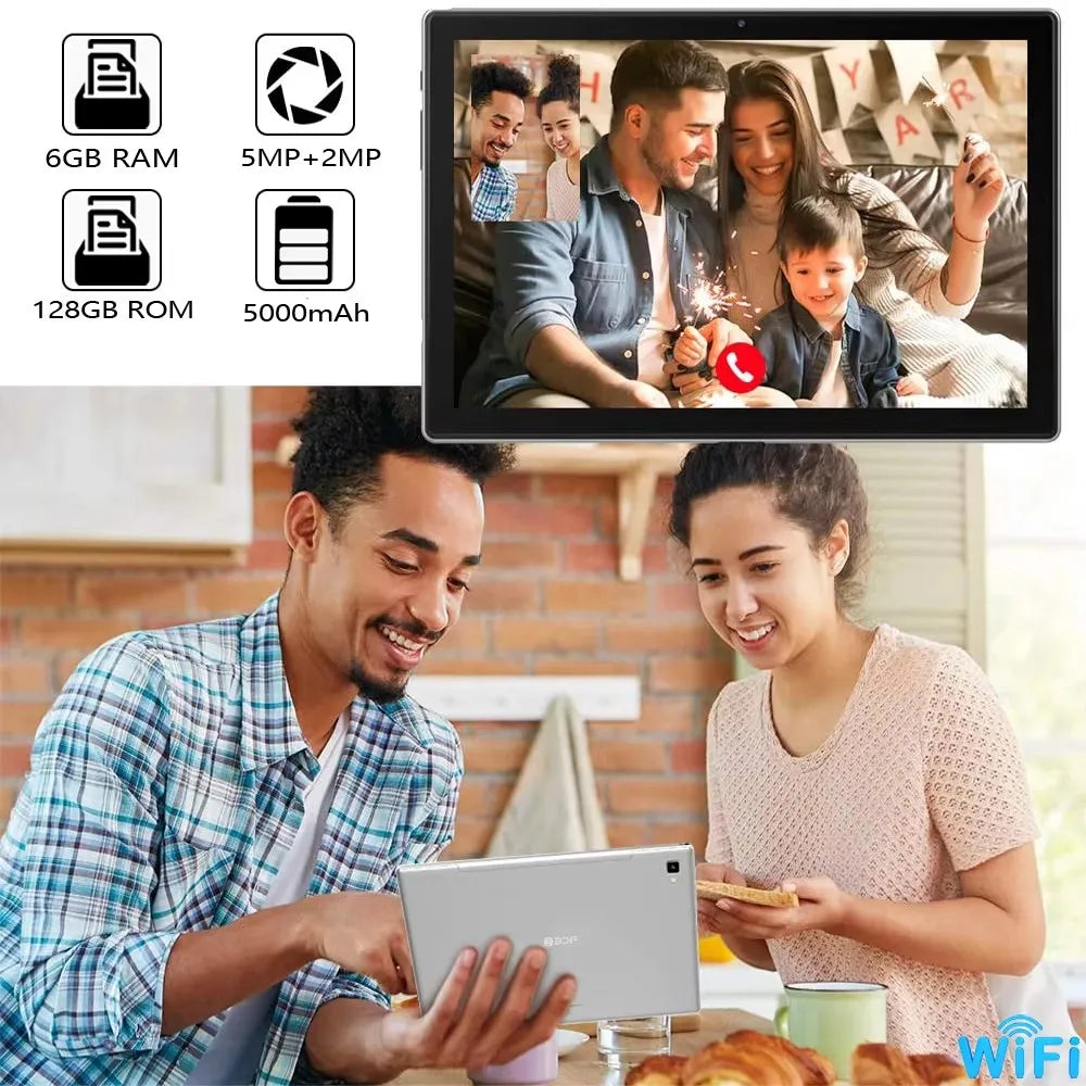 Stay connected and productive with this Android 13 tablet PC—featuring Wi-Fi, Bluetooth, 4GB RAM, 64GB storage, and dual SIM support for versatile use!