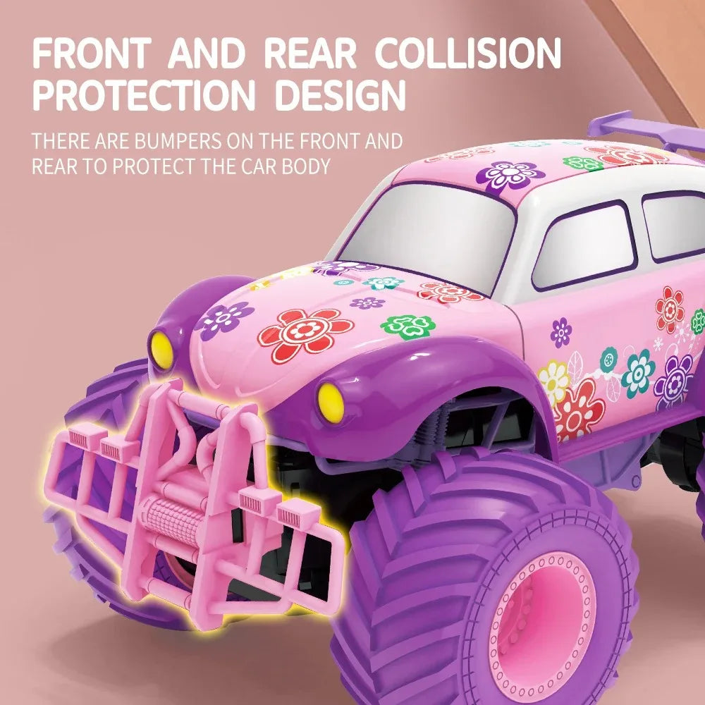 Pink 2.4G RC Car - JJRC Q157 Remote Control Off-Road Climbing Vehicle Ideal Girl's Party Gift & Christmas Toy