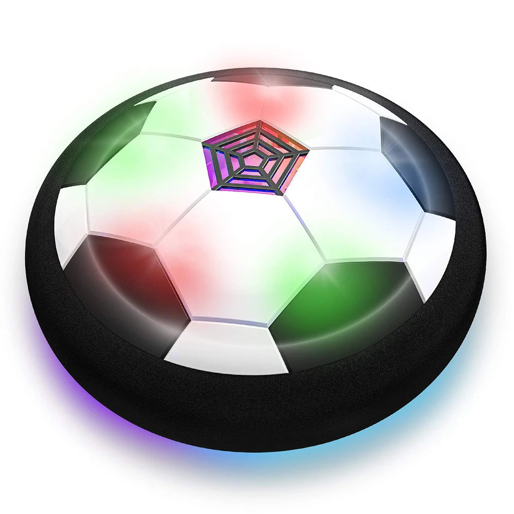 Score big fun with this electric floating soccer ball toy—featuring LED lights and music to keep kids entertained for hours!